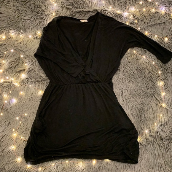 Soft 3/4 Sleeve Little Black Dress - Picture 2 of 7